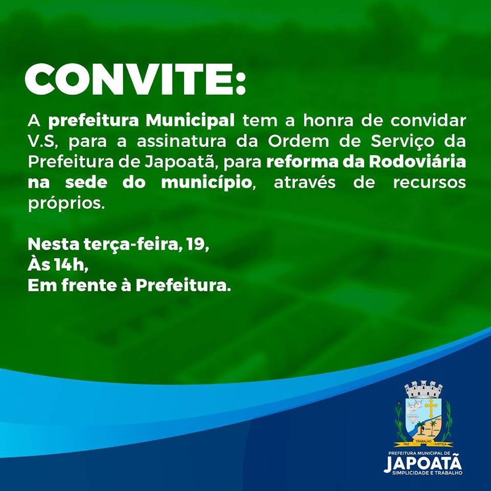 Convite. ☝️