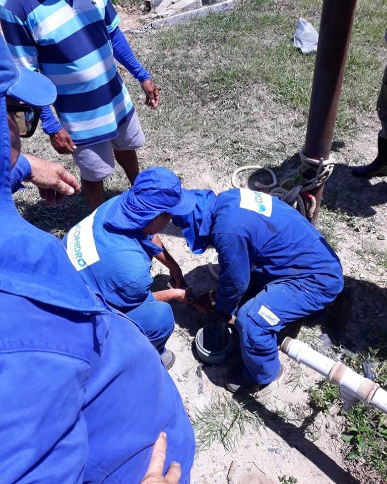 COHIDRO iniciou os trabalhos de recuperação do Poço no Povoado Ladeiras
