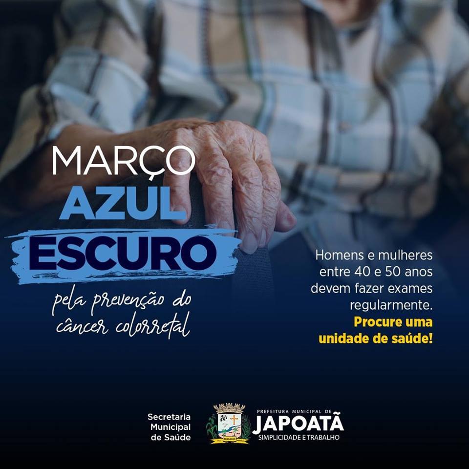 Campanha Azul Escuro. Sua saúde em primeiro lugar. ?