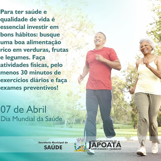 Cultive seu bem estar. 7 de abrirl / dia mundial da saúde. ?