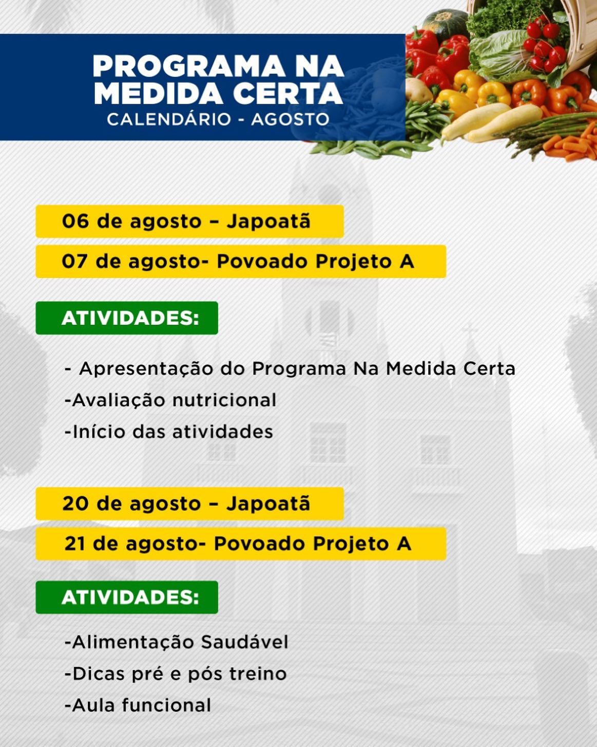 “Programa medida certa. “