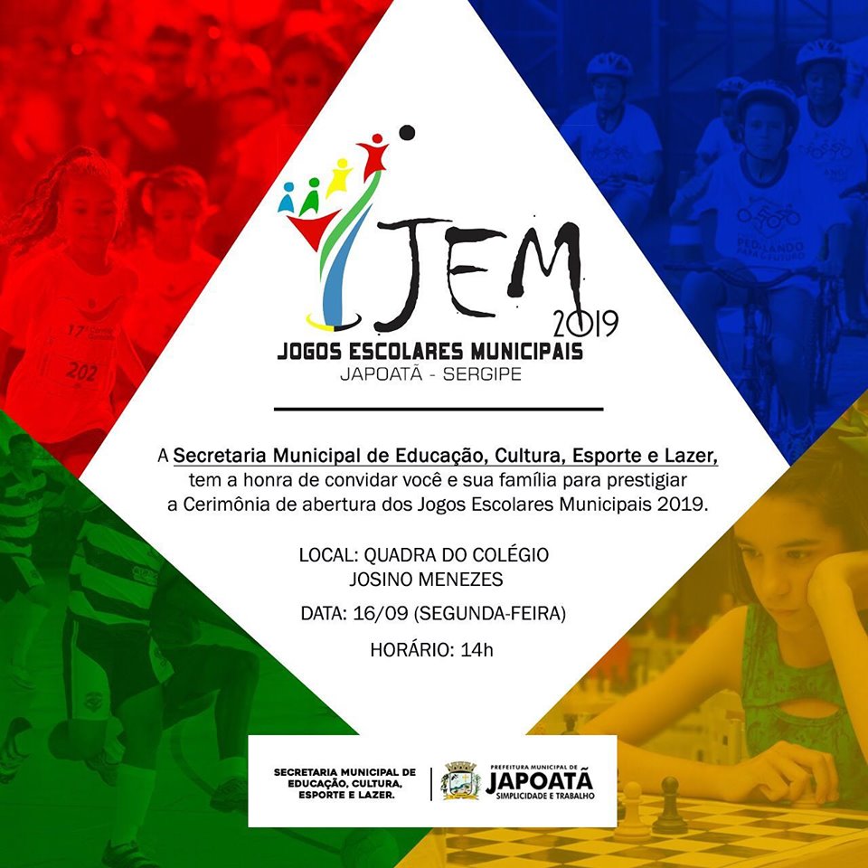 JOGOS ESCOLARES MUNICIPAIS 2019.