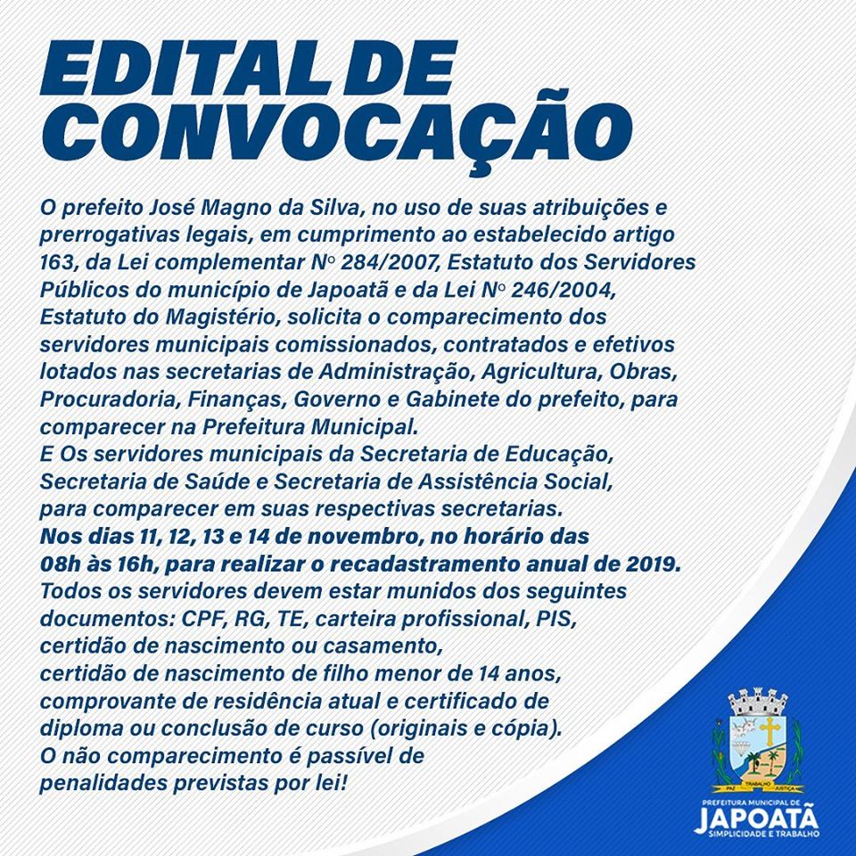 EDITAL DE CONVOCAÇÃO