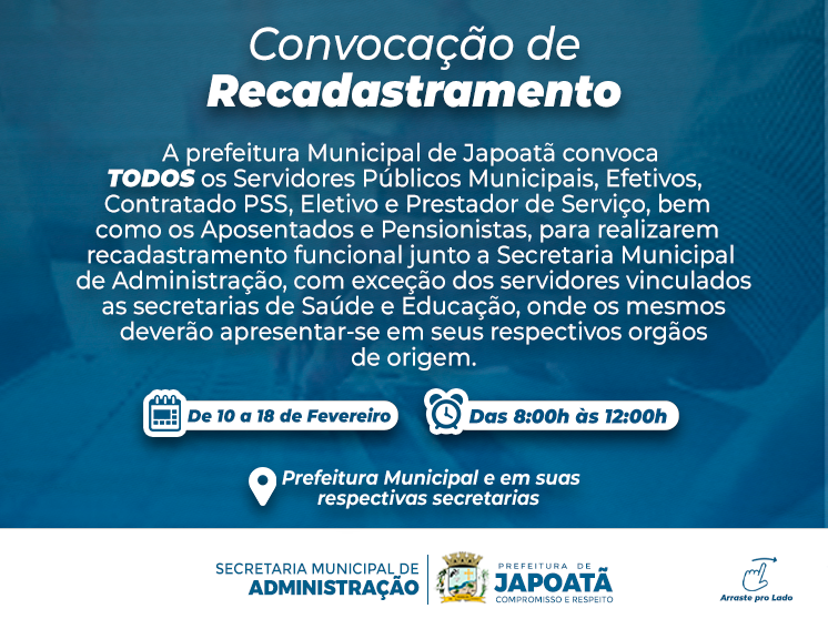 Convocação de Recadastramento