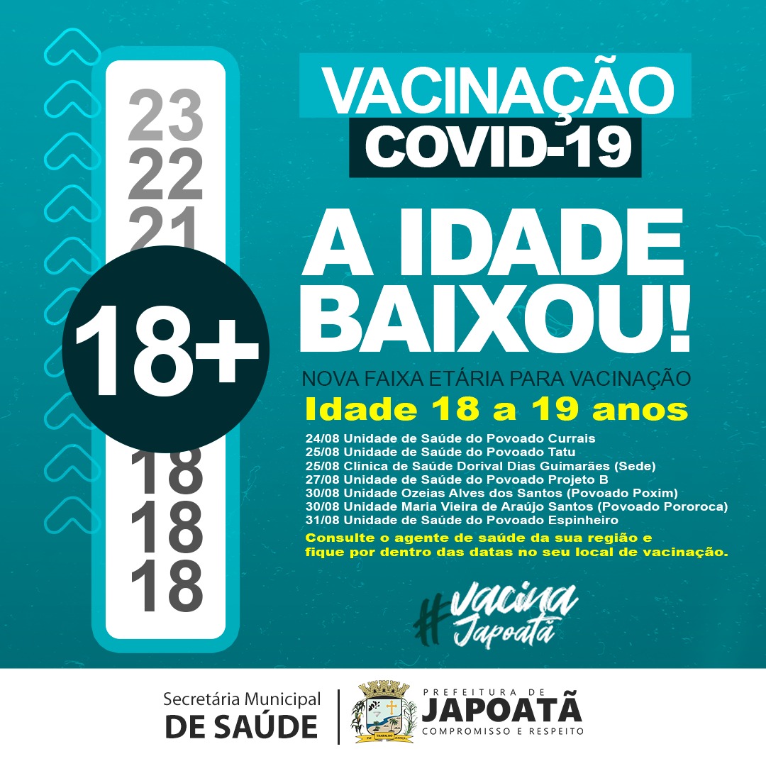 ? Vacinação contra COVID-19 (De 18 a 19 anos)