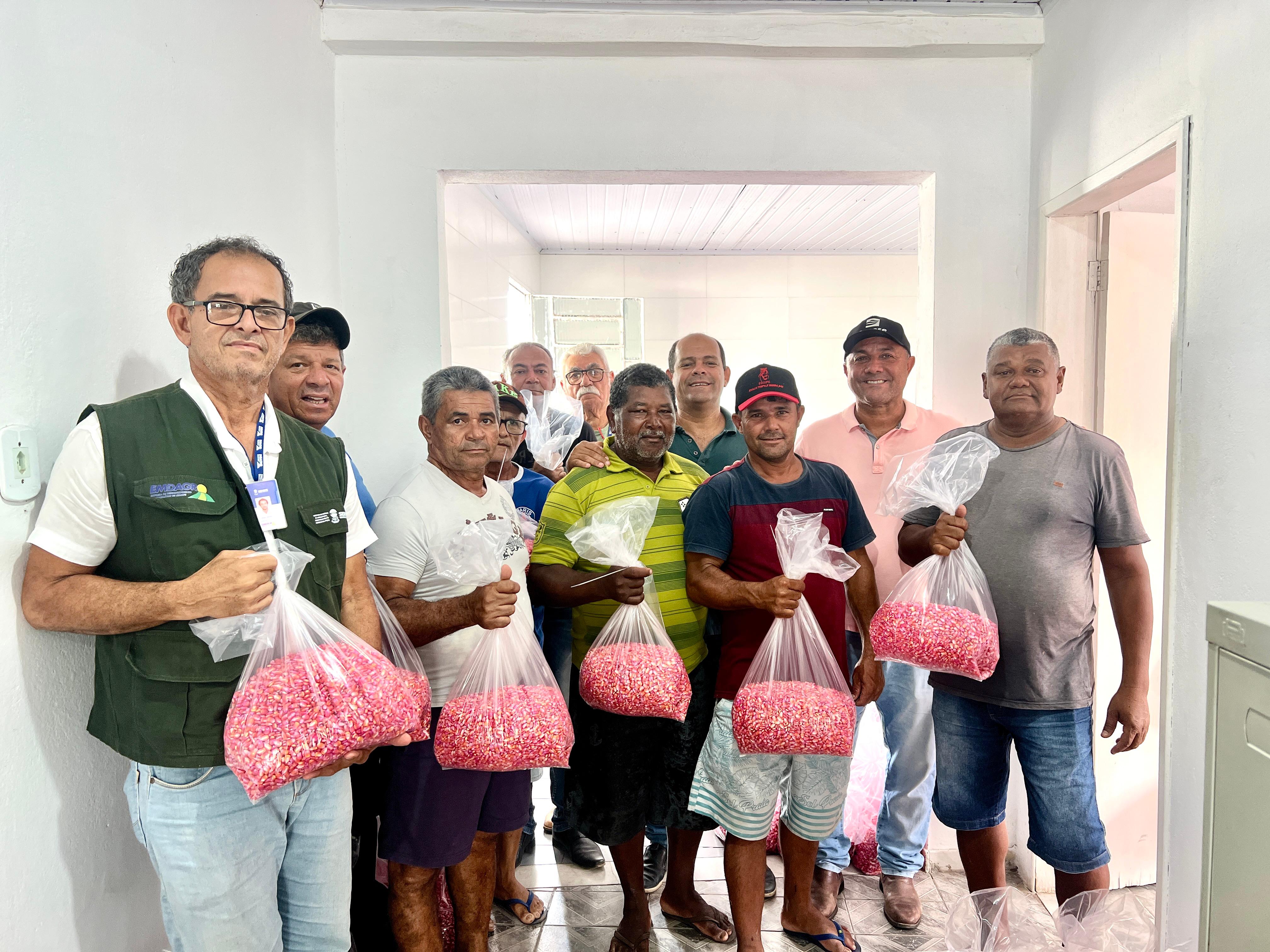 ENTREGA DAS SEMENTES DE MILHO
