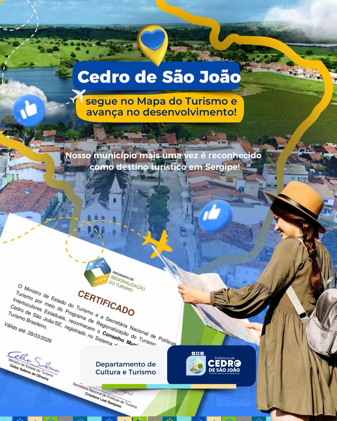 Cedro de São João no Mapa do Turismo!